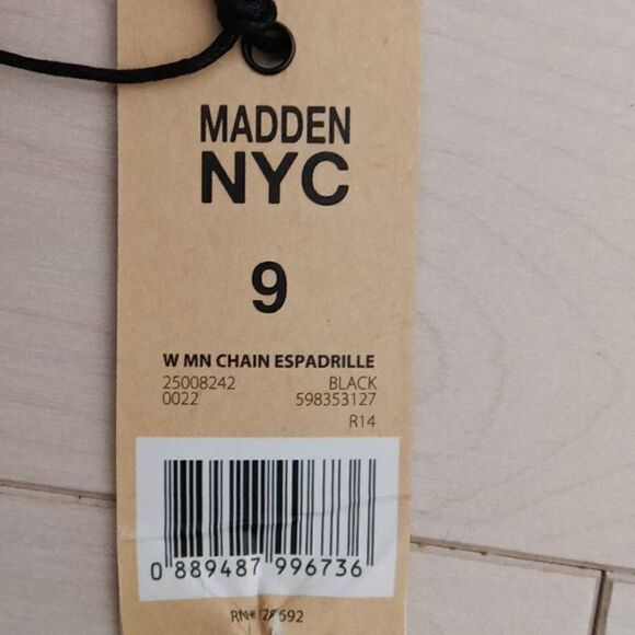 Madden NYC Women's Chain Espadrille Sandals Black Size 9 - Picture 6 of 8